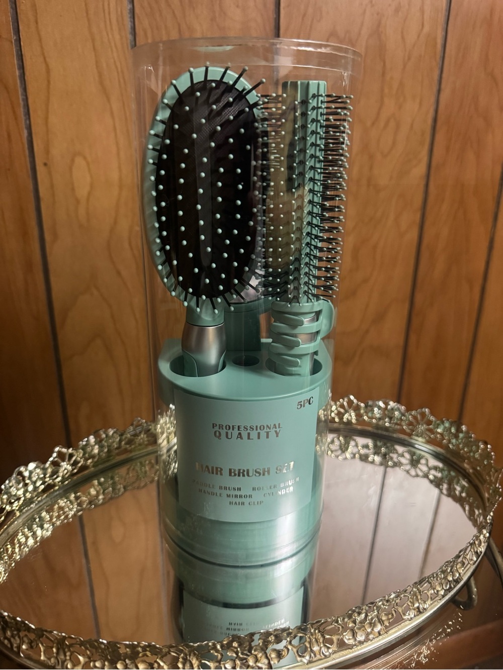 Professional 5-Piece Hair Brush Set — Mint Green